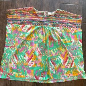 Savanna Jane Multicolor Abstract Blouse